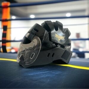 ProForce Thunder Full Face Headgear w/Shield Black Medium Martial Arts Boxing